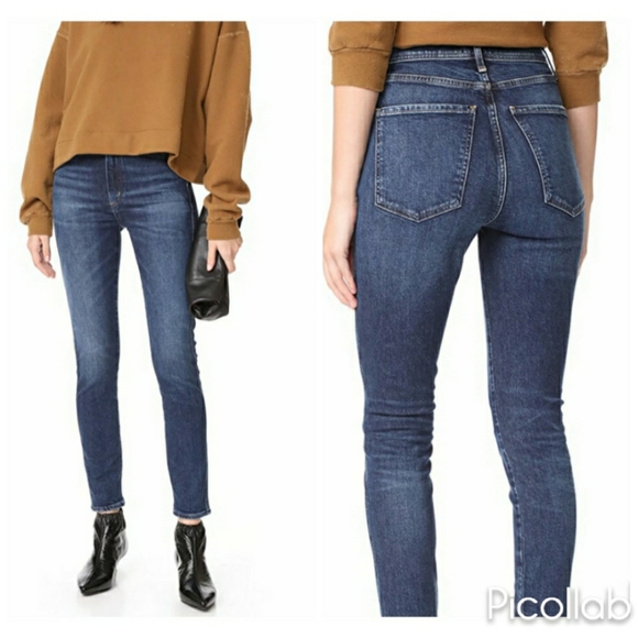 Agolde Roxanne Super High Rise Skinny Jeans - Picture 1 of 13
